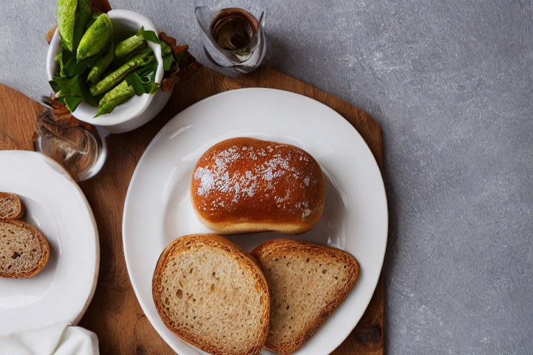 Brot mit Käse überbacken