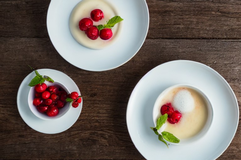 Erdbeeren mit Milch