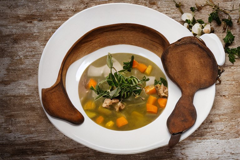 Scharfe Kokos-Hühnersuppe