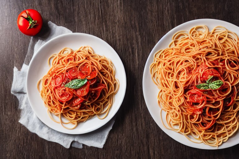 Spaghetti mit Tomatensoße