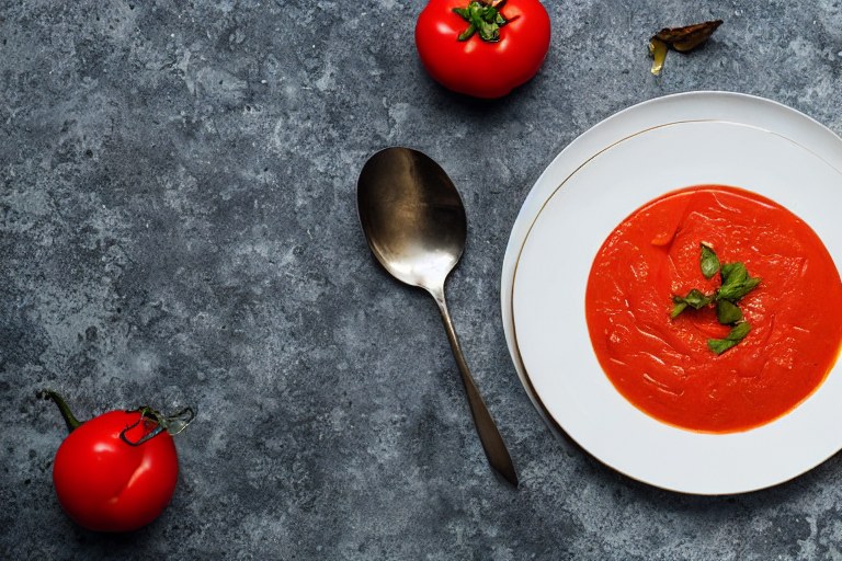 Tomatensuppe aus frischen Tomaten